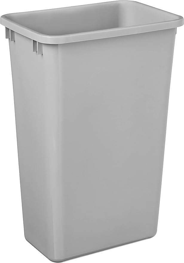 Hardware Resources CAN-35GRY Plastic 35 Quart Waste Container, Gray