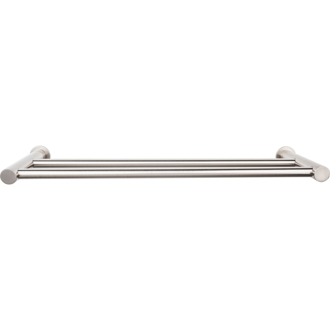 Top Knobs - Hopewell Bath Towel Bar Doubles 24" Brushed Satin Nickel