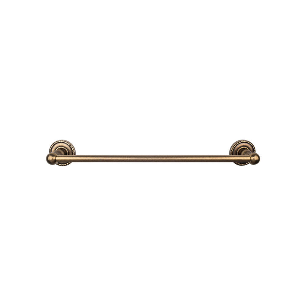 Top Knobs - Edwardian Bath Towel Bar Single - Rope Backplates 30" German Bronze