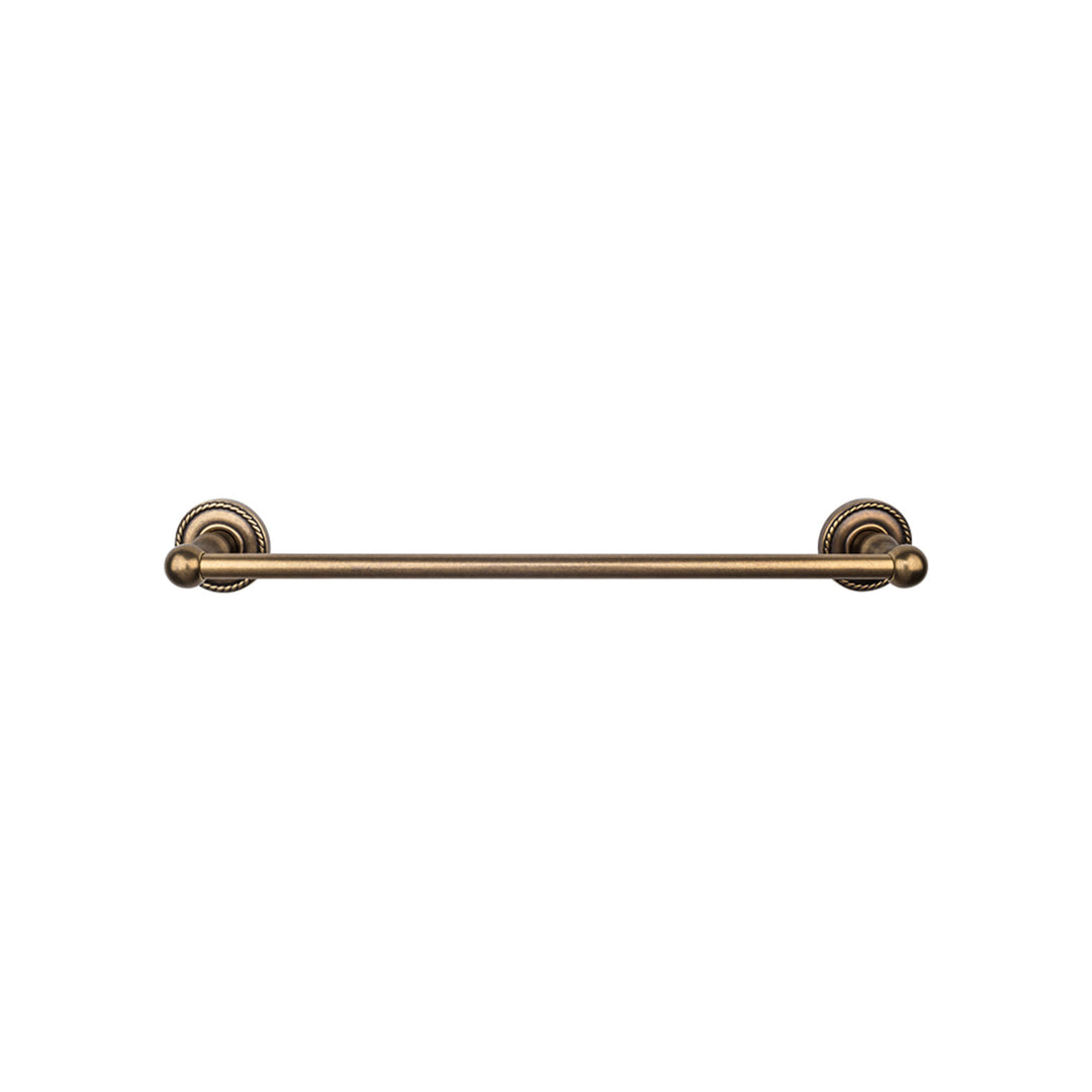 Top Knobs - Edwardian Bath Towel Bar Single - Rope Backplates 30" German Bronze