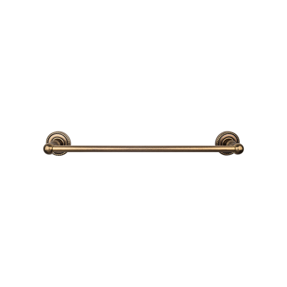 Top Knobs - Edwardian Bath Towel Bar Single - Rope Backplates 30" German Bronze