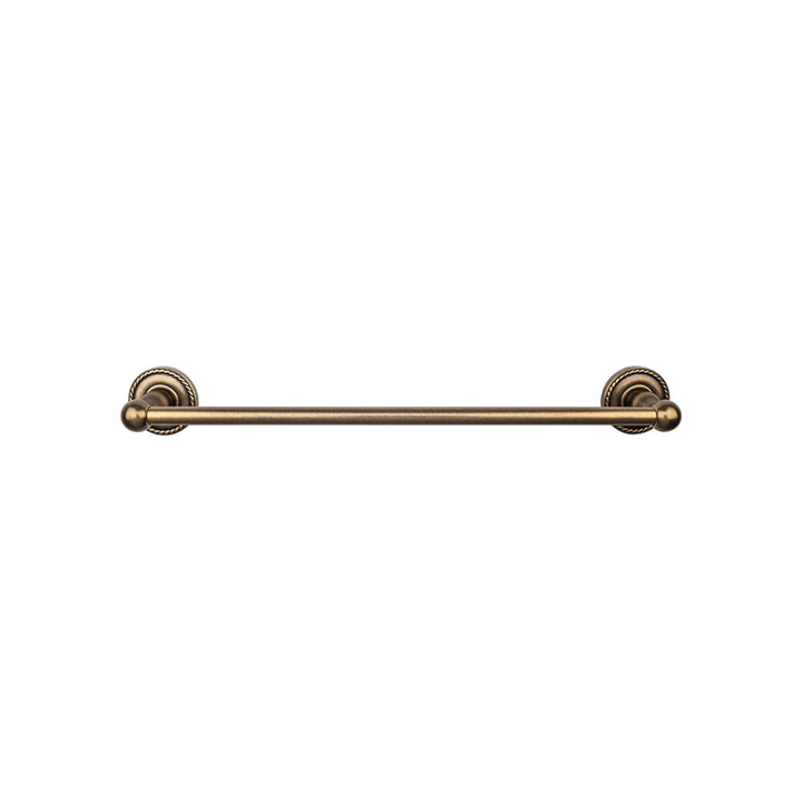Top Knobs - Edwardian Bath Towel Bar Single - Rope Backplates 30" German Bronze