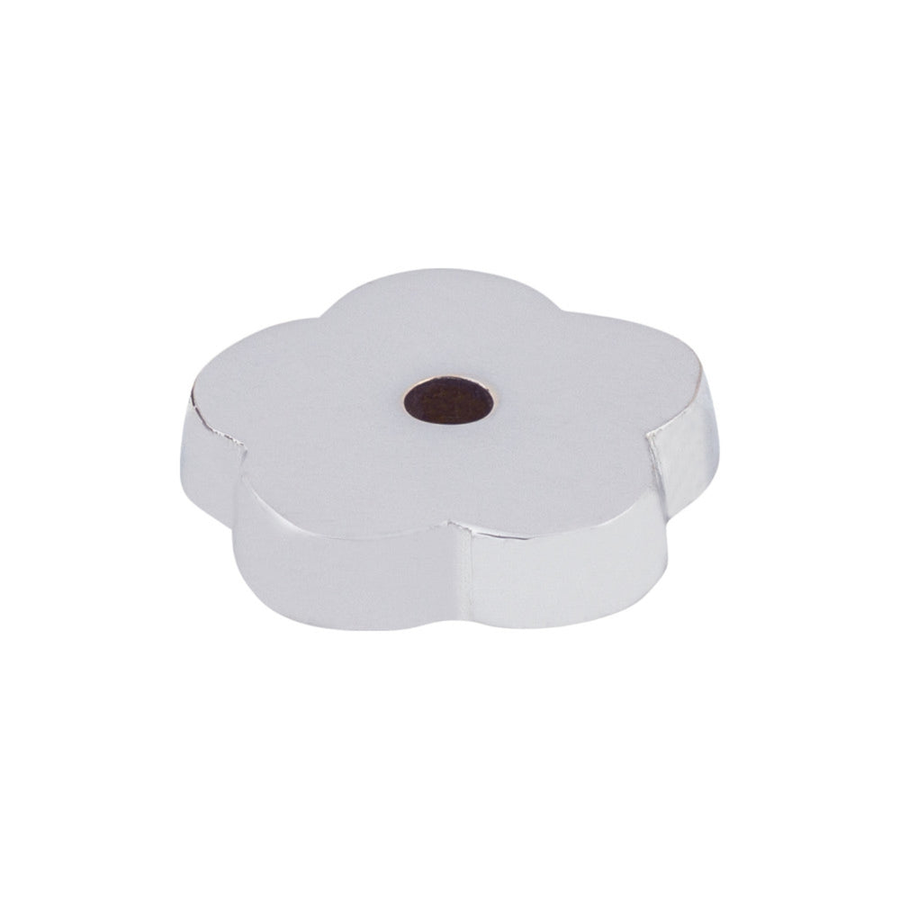 Top Knobs - Aspen II Flower Knob Backplates Polished Chrome