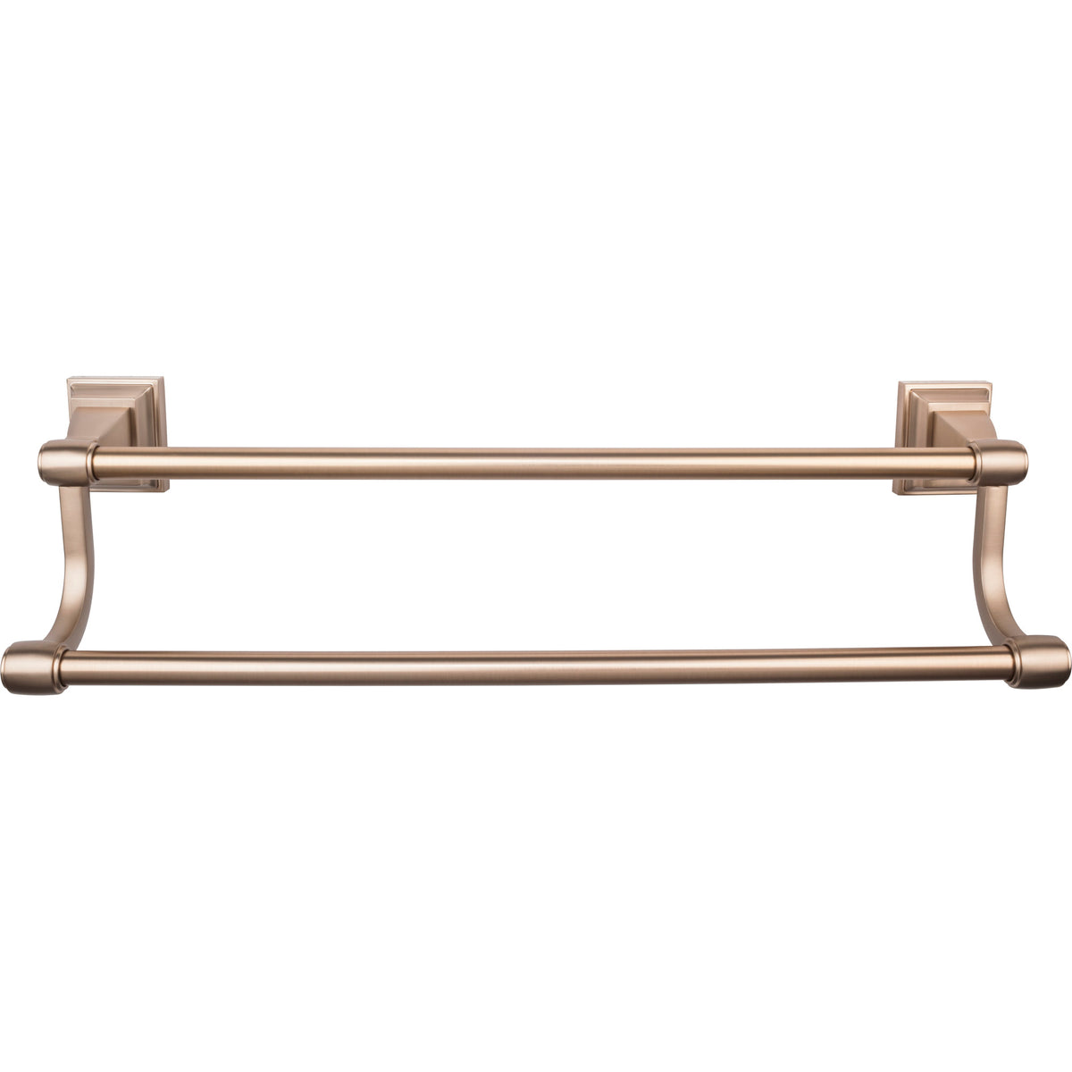 Top Knobs - Stratton Bath Towel Bar Doubles 30" Brushed Bronze