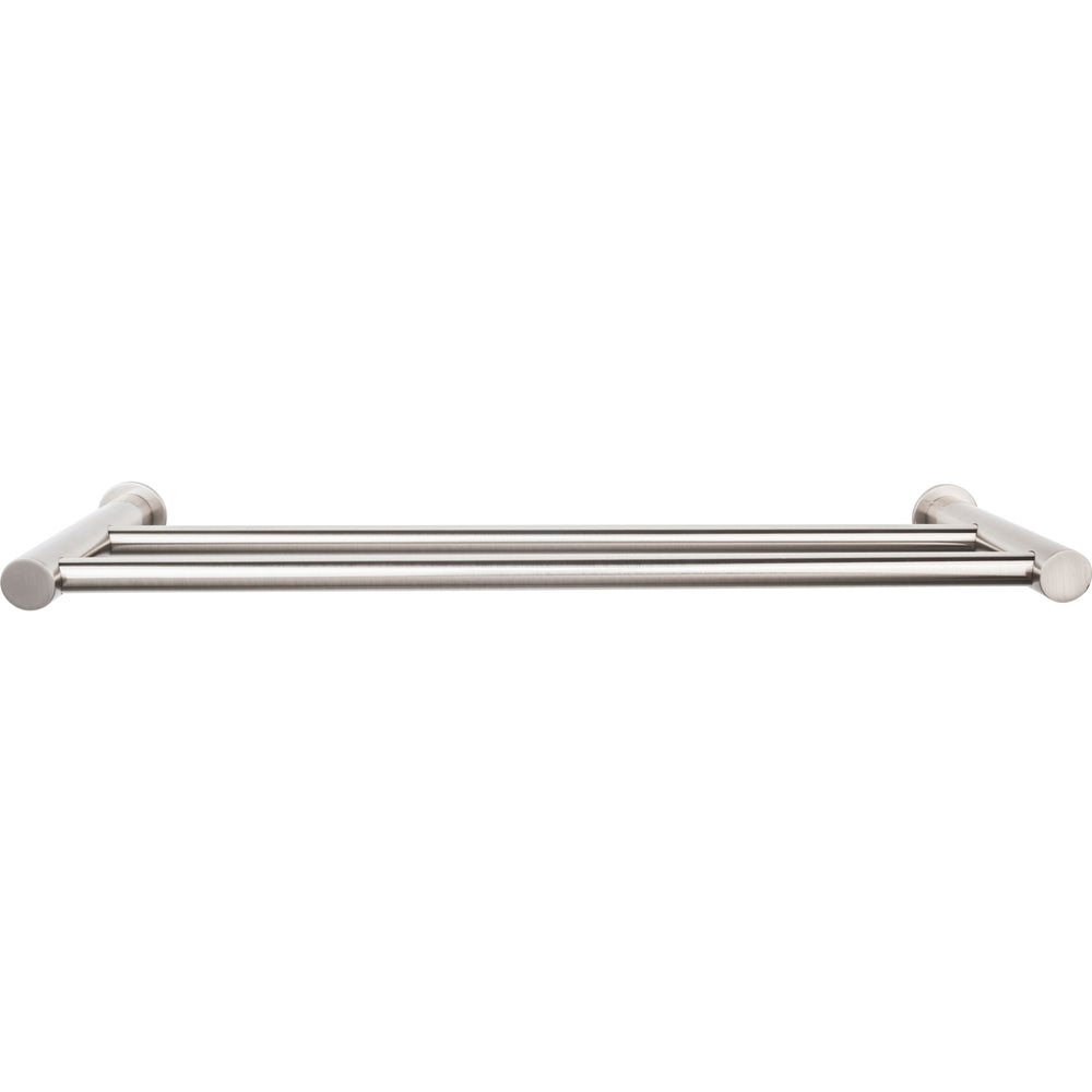 Top Knobs - Hopewell Bath Towel Bar Doubles 30" Brushed Satin Nickel