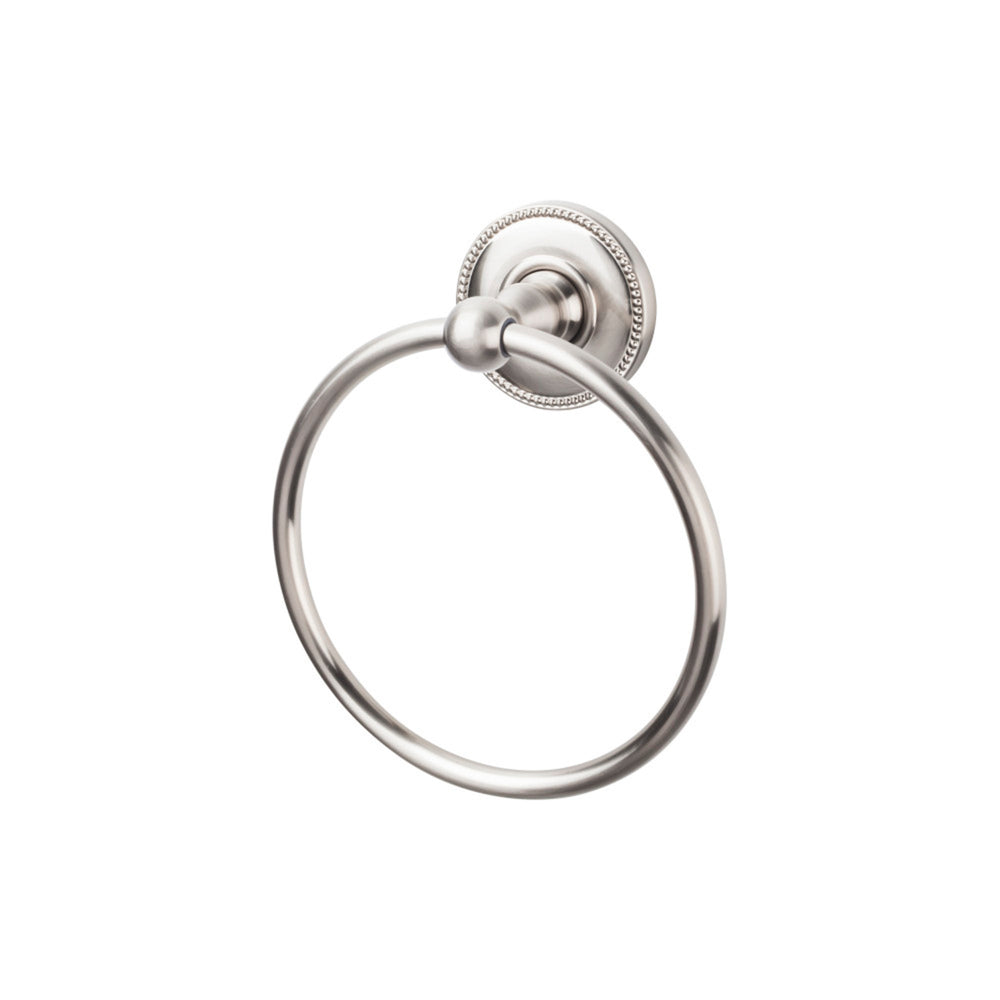 Top Knobs - Edwardian Bath Ring Beaded Backplates Brushed Satin Nickel