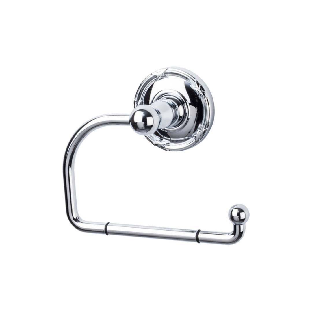 Top Knobs - Edwardian Bath Tissue Hook Ribbon Backplates Polished Chrome