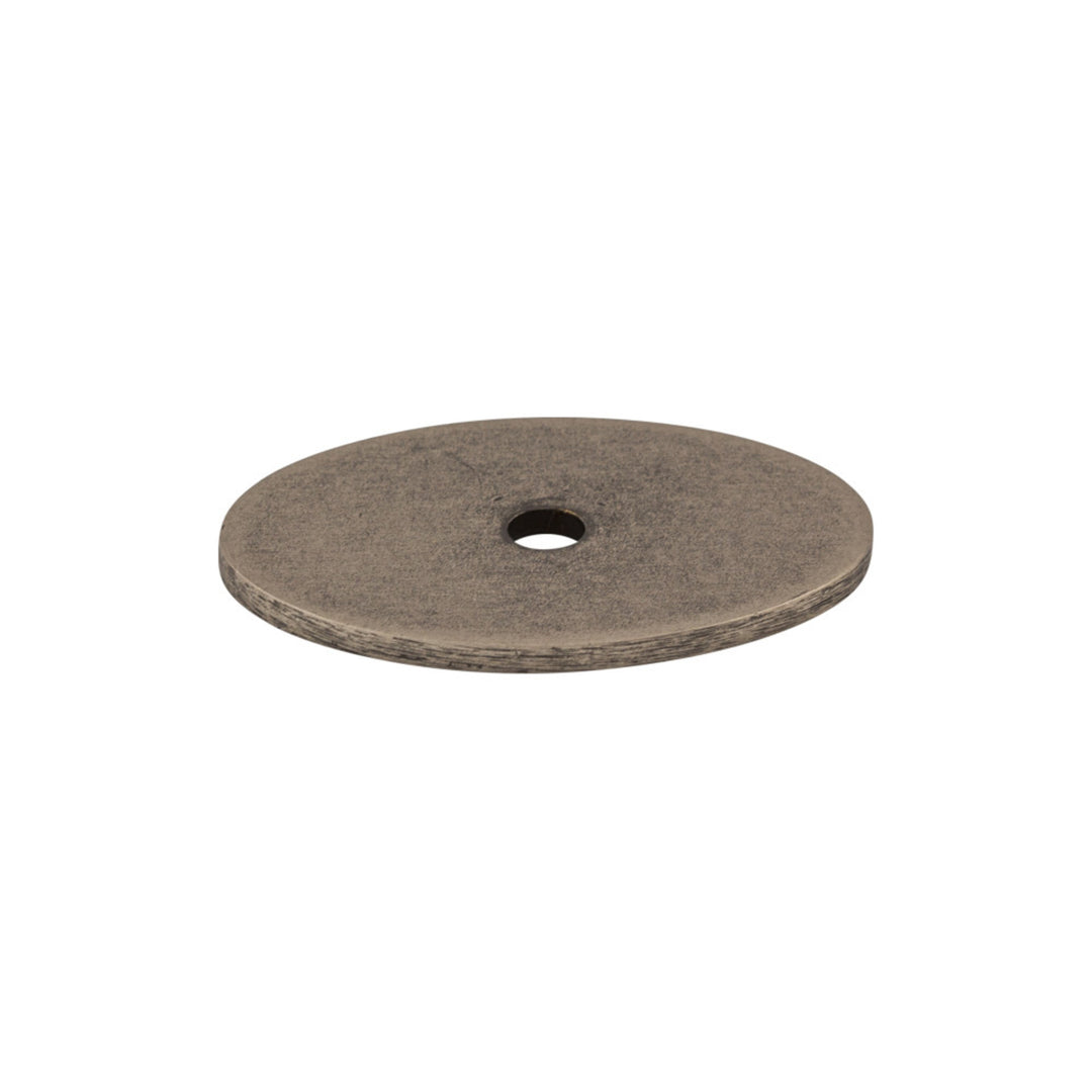 Top Knobs - Oval Knob Backplates 1 1/2" Pewter Antique