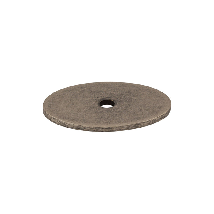 Top Knobs - Oval Knob Backplates 1 1/2" Pewter Antique