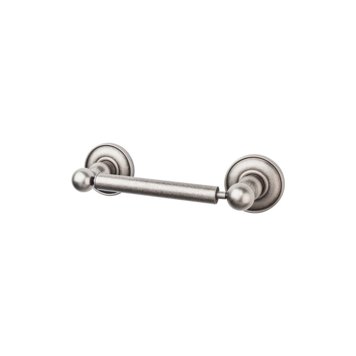 Top Knobs - Edwardian Bath Tissue Holder Plain Backplates Antique Pewter