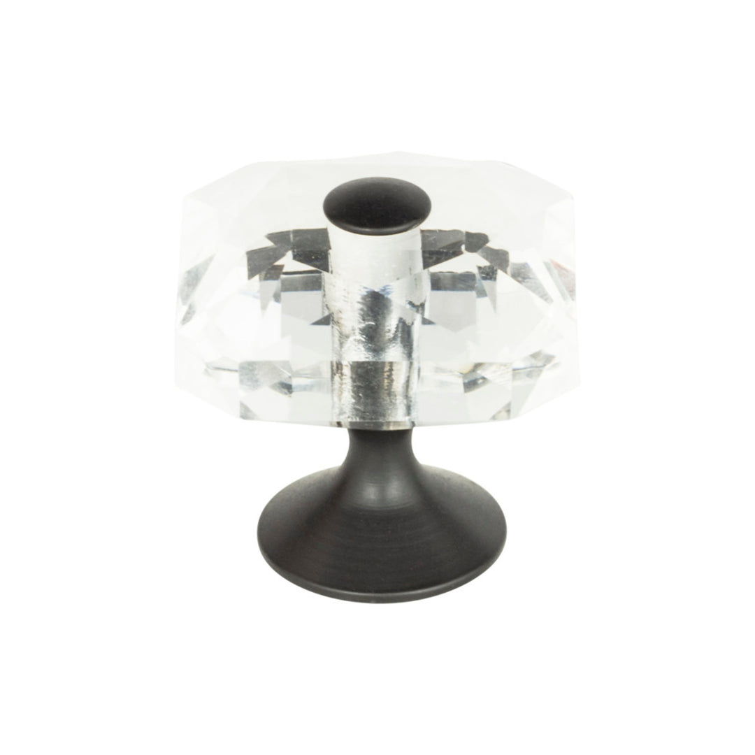 Atlas - Crystal Large Square Knobs 1 1/2" Matte Black