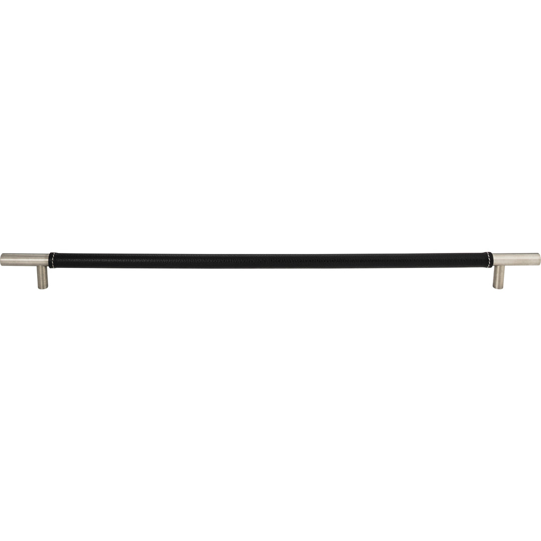 Atlas - Zanzibar Black Appliance Pull Leathers Brushed Nickel