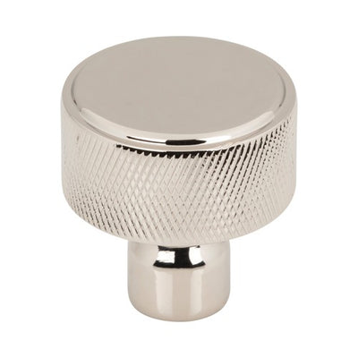 Top Knobs Garrison Round Knob in Polished Nickel