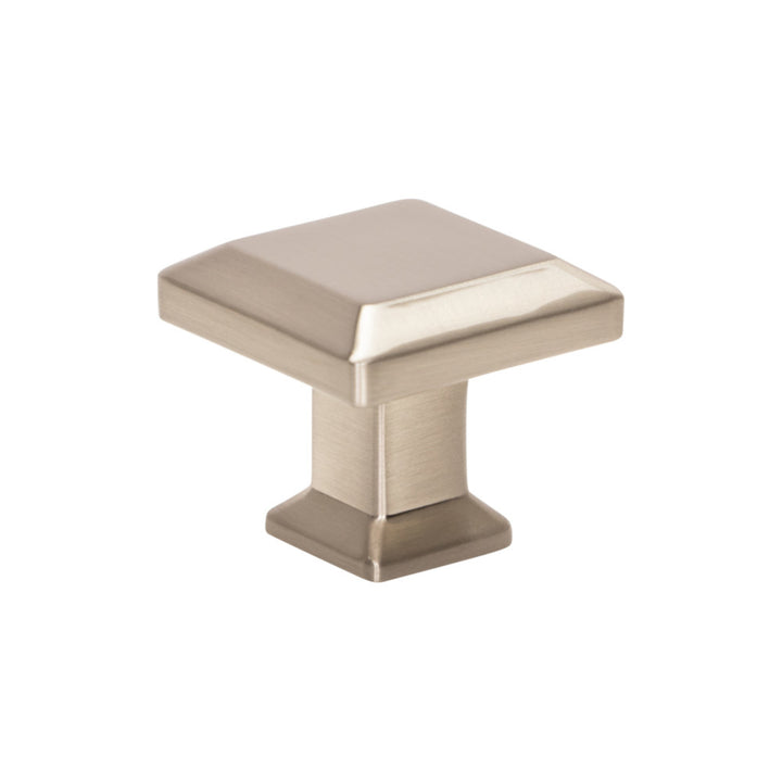 Atlas Sweetbriar Lane Length Square Knob, Brushed Nickel, angle 2