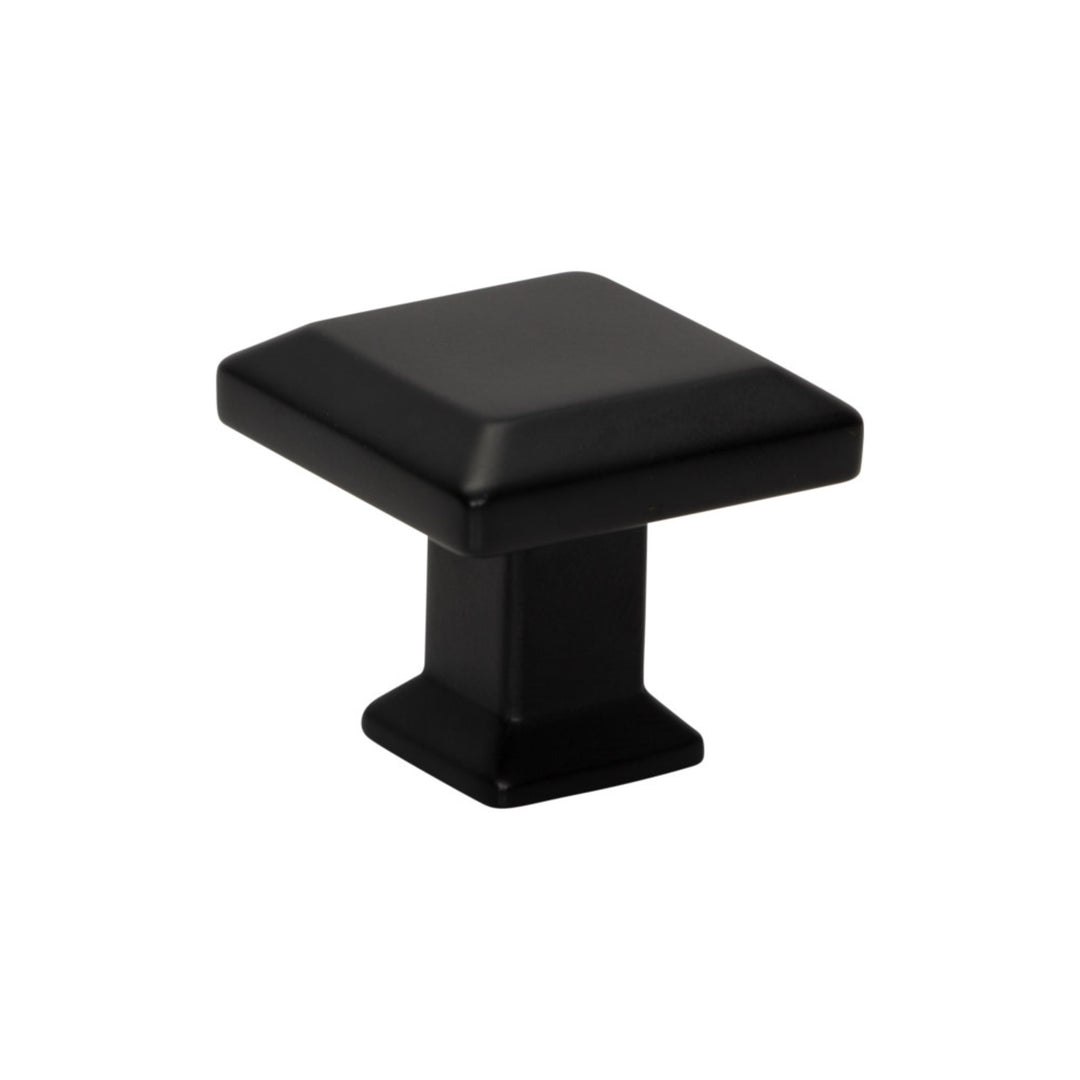 Atlas Sweetbriar Lane Length Square Knob, Matte Black, angle 2