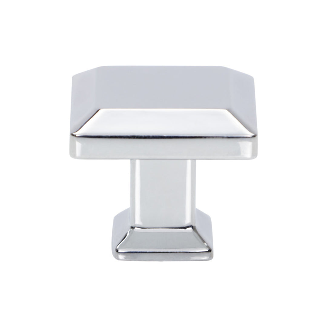 Atlas Sweetbriar Lane Length Square Knob, Polished Chrome, angle 2