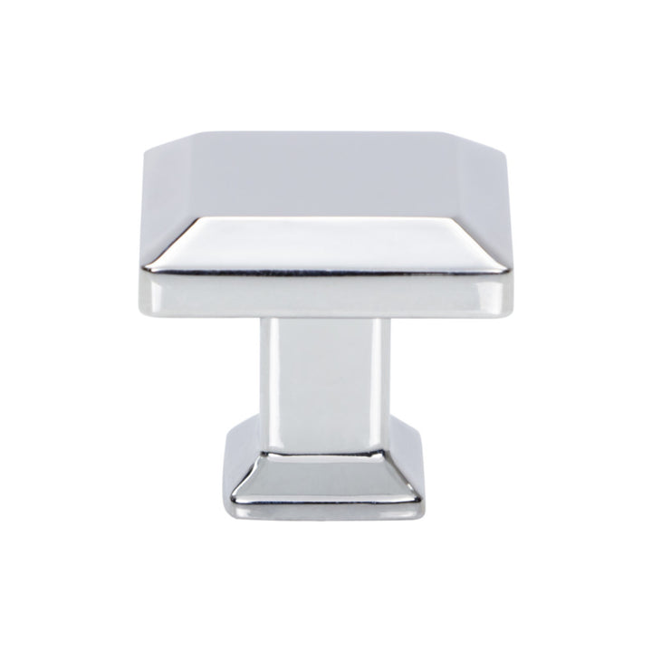 Atlas Sweetbriar Lane Length Square Knob, Polished Chrome, angle 2