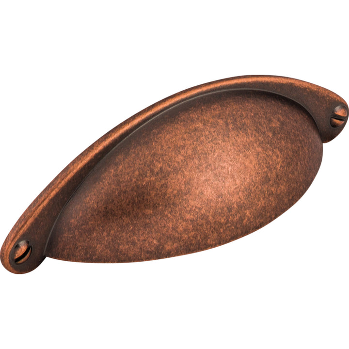 Top Knobs Arendal Cup Pull, Antique Copper, angle 2