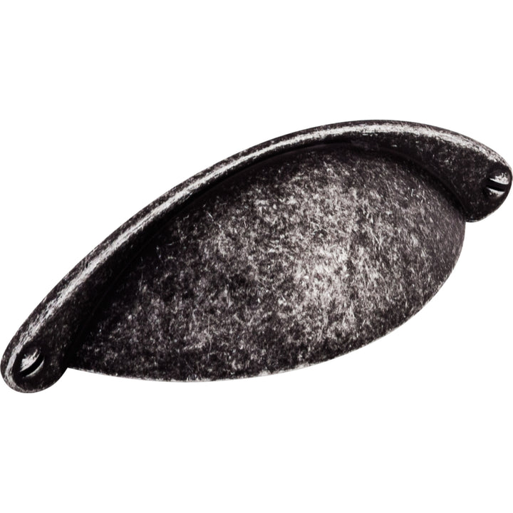 Top Knobs Arendal Cup Pull, Black Iron, angle 2
