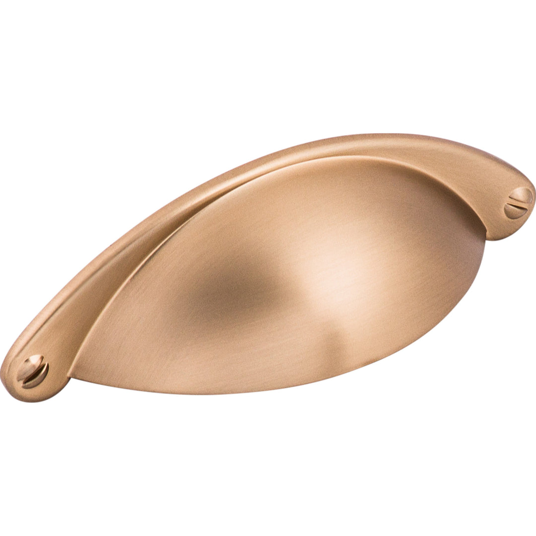 Top Knobs Arendal Cup Pull, Brushed Bronze, angle 2
