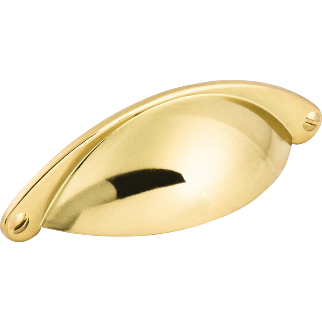 Top Knobs Arendal Cup Pull, Polished Brass, angle 2