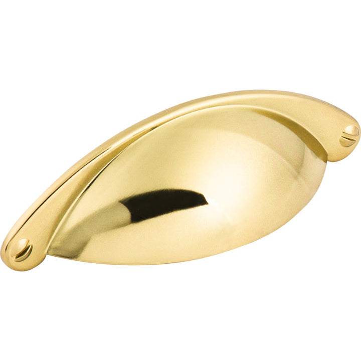 Top Knobs Arendal Cup Pull, Polished Brass, angle 2