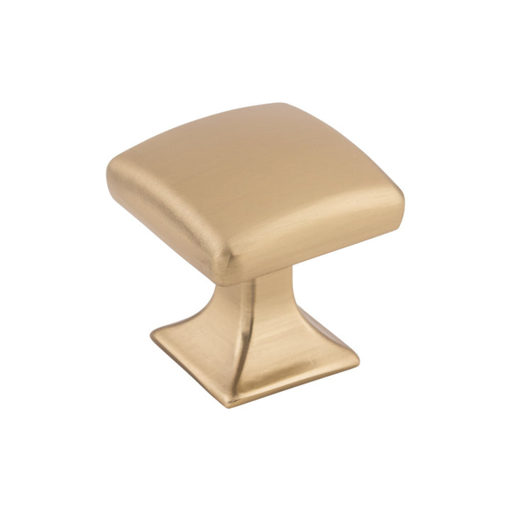 Top Knobs Contour Square Knob, Honey Bronze, angle 2