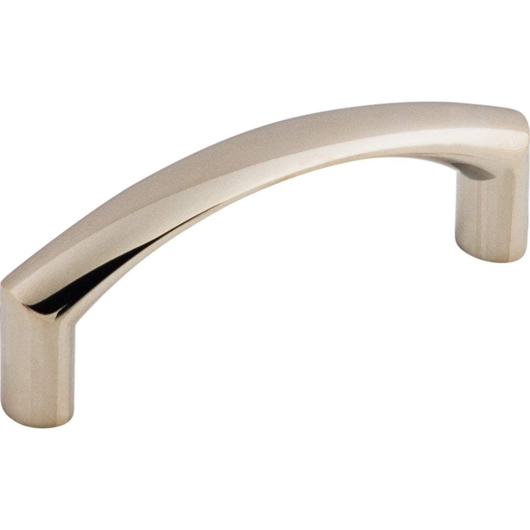 Top Knobs Griggs Bar Pull, Polished Nickel, angle 2