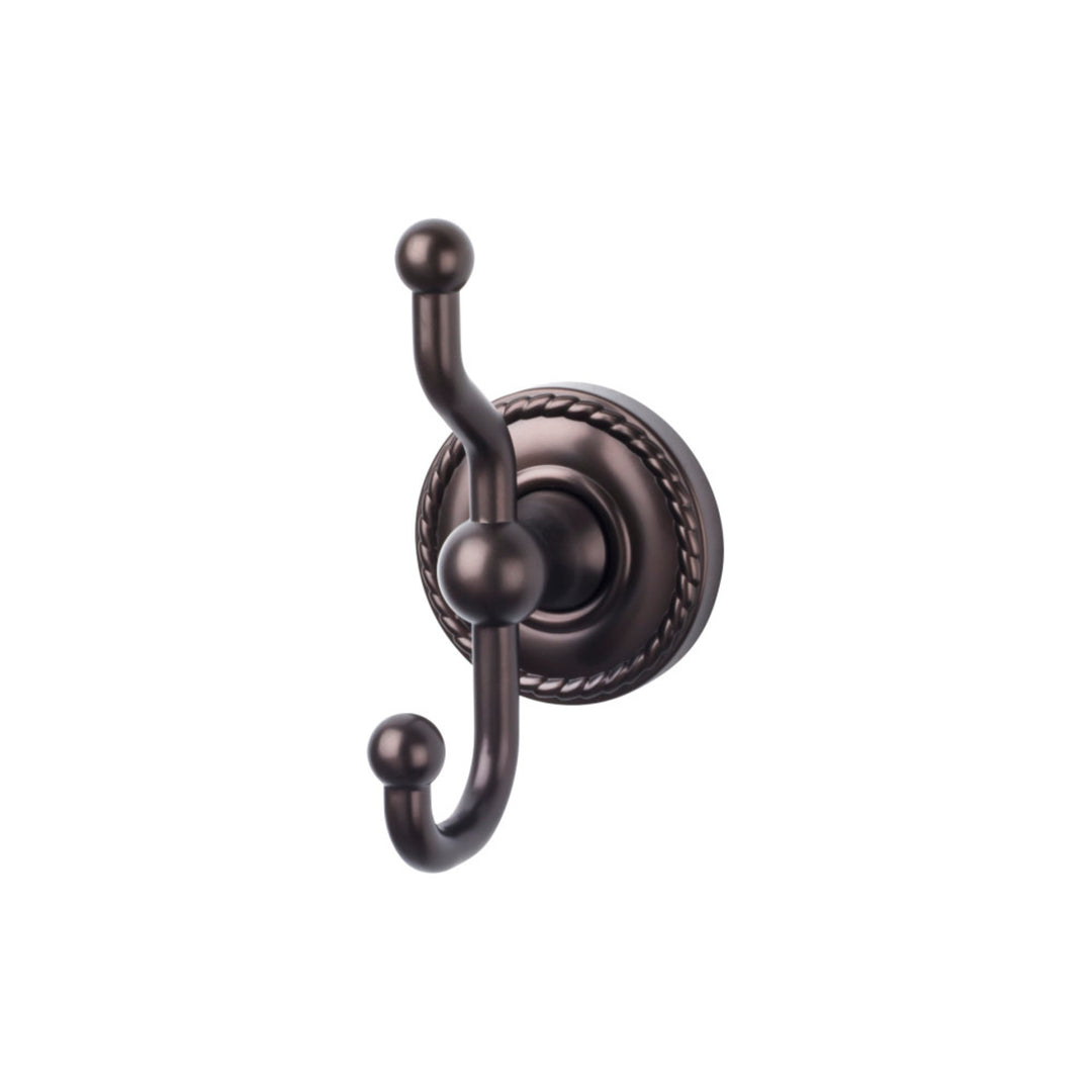Top Knobs - Edwardian Bath Double Hook Rope Backplates Oil Rubbed Bronze