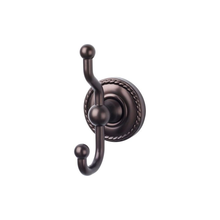 Top Knobs - Edwardian Bath Double Hook Rope Backplates Oil Rubbed Bronze