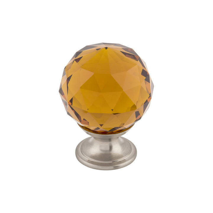 Top Knobs - Wine Crystal Round Knobs 1 3/8" Brushed Satin Nickel
