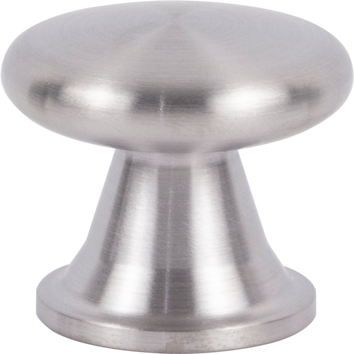 Atlas Burbank Round Knob in Brushed Stainless Steel