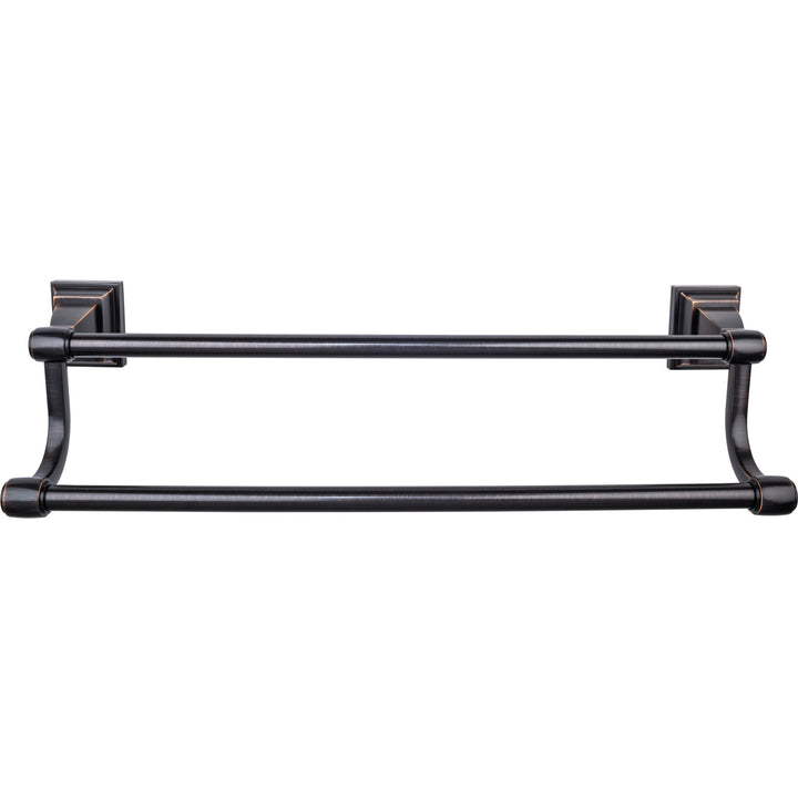 Top Knobs - Stratton Bath Towel Bar Doubles 30" Tuscan Bronze