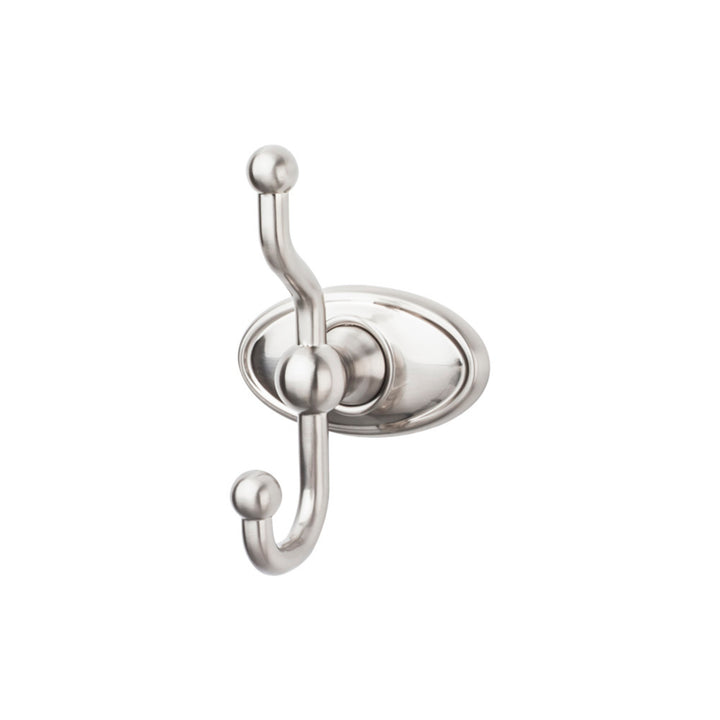 Top Knobs - Edwardian Bath Double Hook Oval Backplates Brushed Satin Nickel
