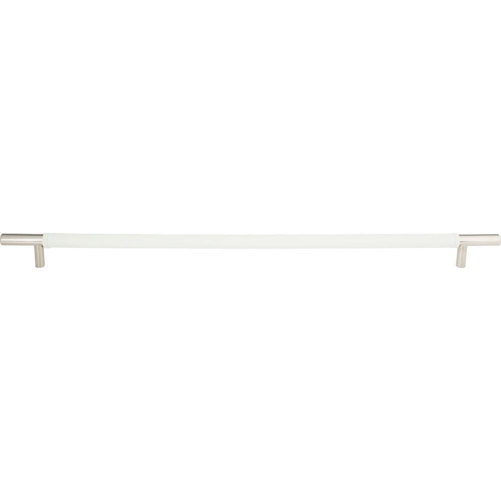 Atlas - Zanzibar White Appliance Pull Leathers Polished Chrome
