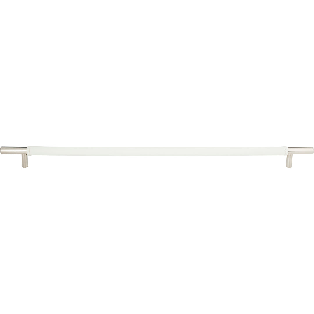 Atlas - Zanzibar White Appliance Pull Leathers Polished Chrome