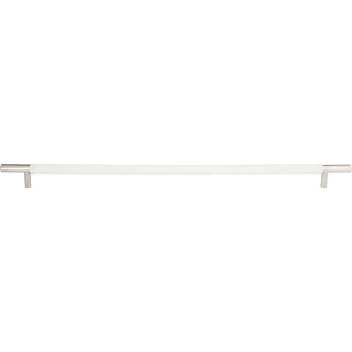 Atlas - Zanzibar White Appliance Pull Leathers Polished Chrome