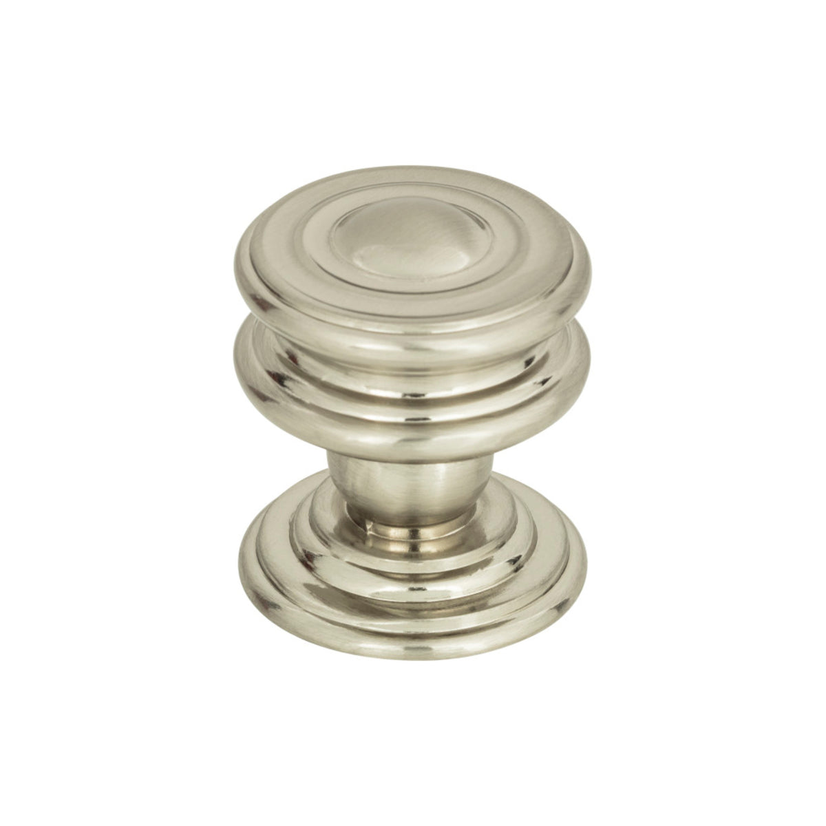 Atlas Campaign Round Knob in Brushed Nickel