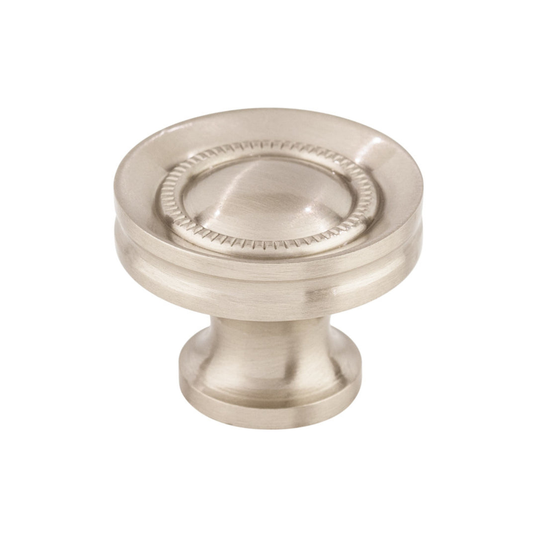Top Knobs - Button Faced Round Knobs Brushed Satin Nickel