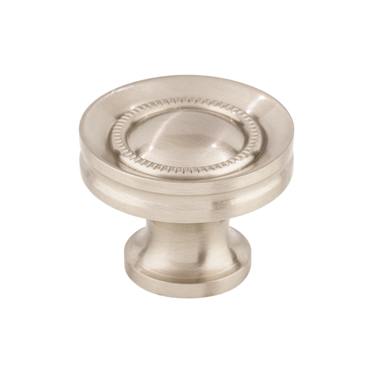 Top Knobs - Button Faced Round Knobs Brushed Satin Nickel