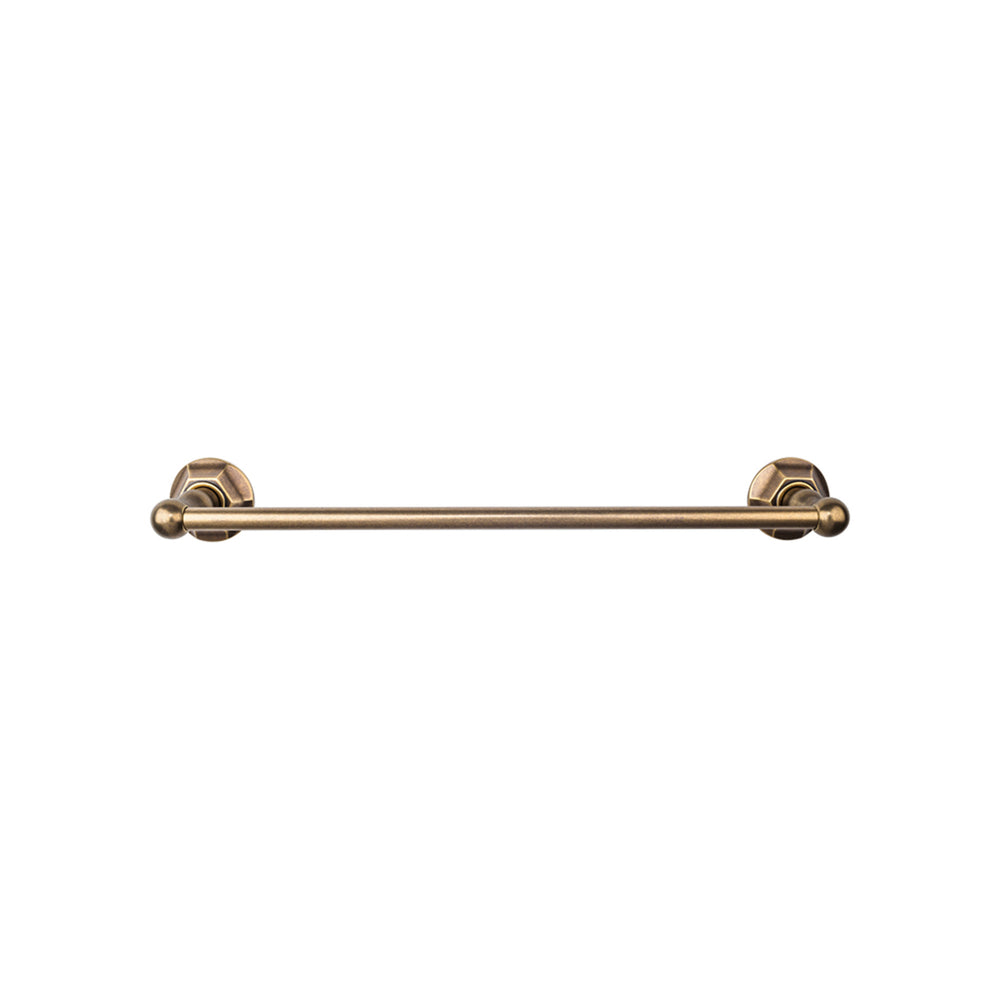 Top Knobs - Edwardian Bath Towel Bar Single - Hex Backplates 30" German Bronze