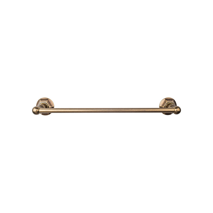 Top Knobs - Edwardian Bath Towel Bar Single - Hex Backplates 30" German Bronze