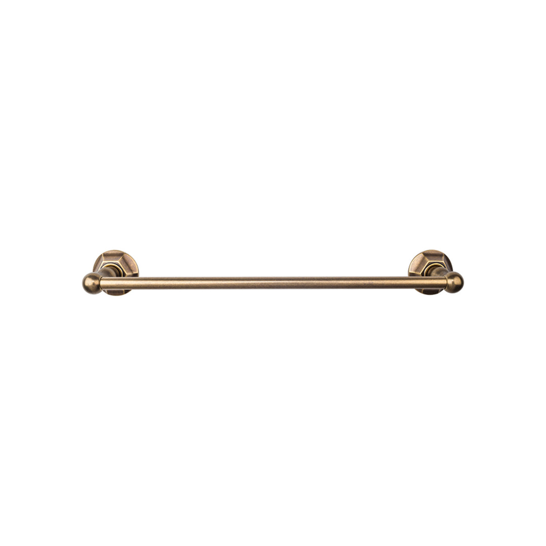 Top Knobs - Edwardian Bath Towel Bar Single - Hex Backplates 24" German Bronze