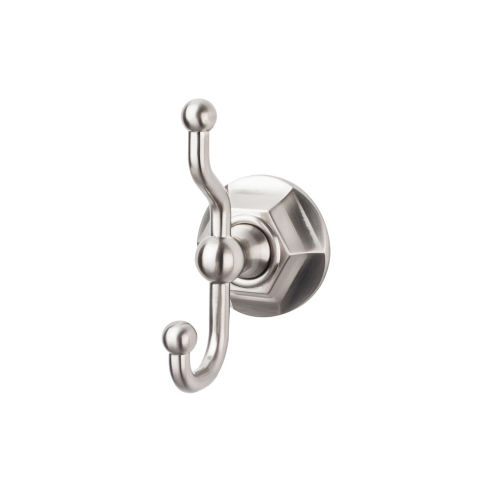 Top Knobs - Edwardian Bath Double Hook Hex Backplates Brushed Satin Nickel