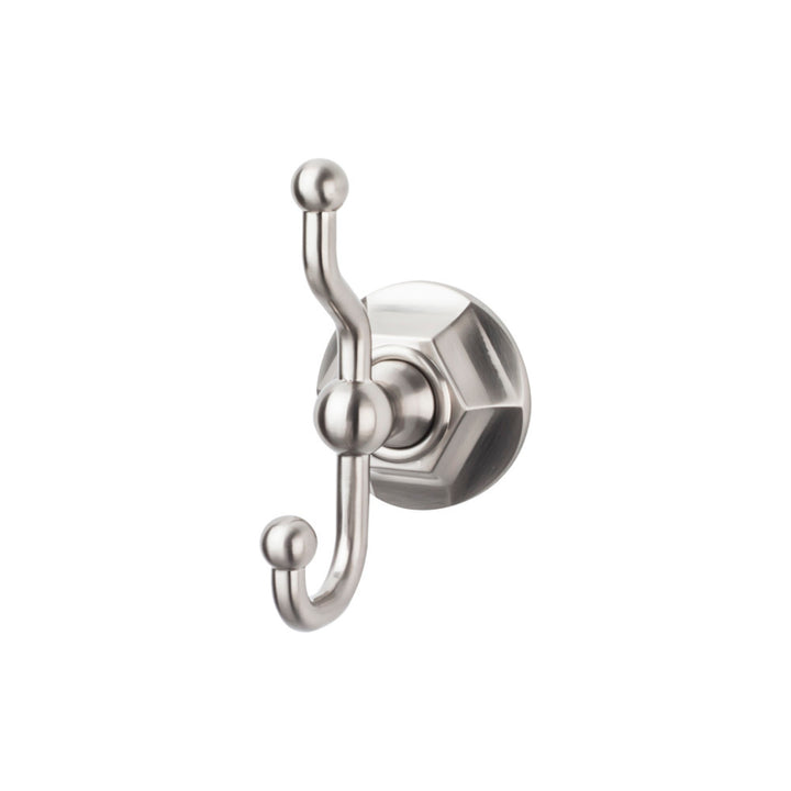 Top Knobs - Edwardian Bath Double Hook Hex Backplates Brushed Satin Nickel