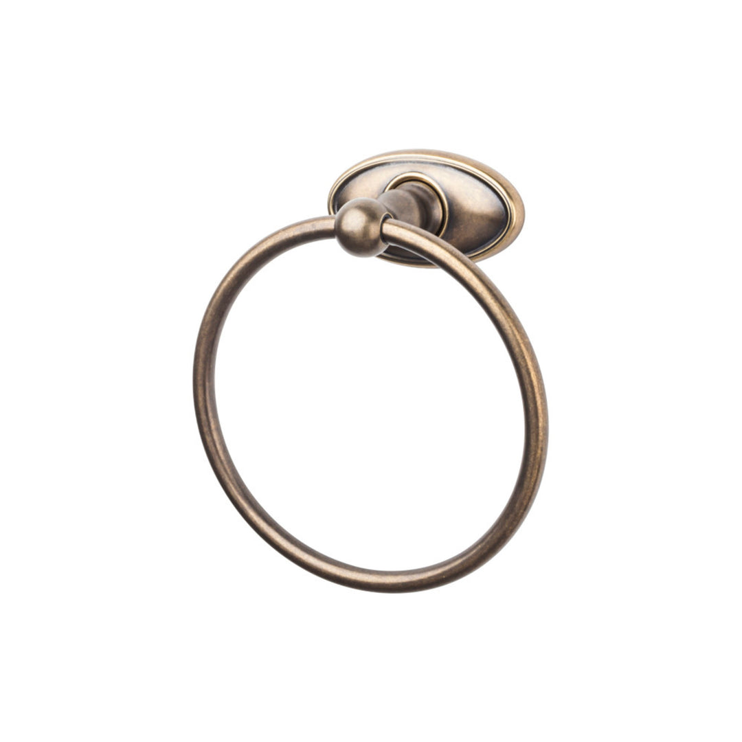 Top Knobs - Edwardian Bath Ring Oval Backplates German Bronze
