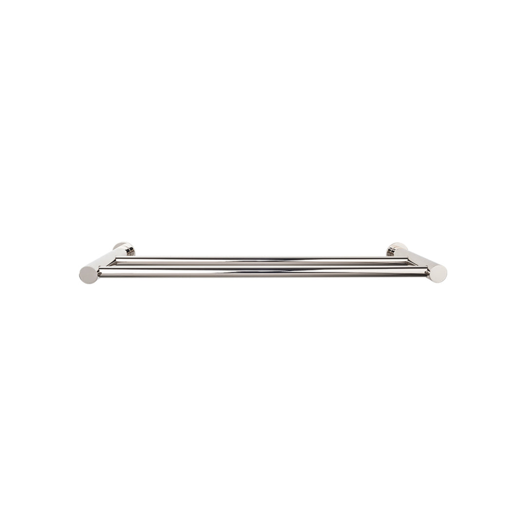 Top Knobs - Hopewell Bath Towel Bar Doubles 24" Polished Nickel
