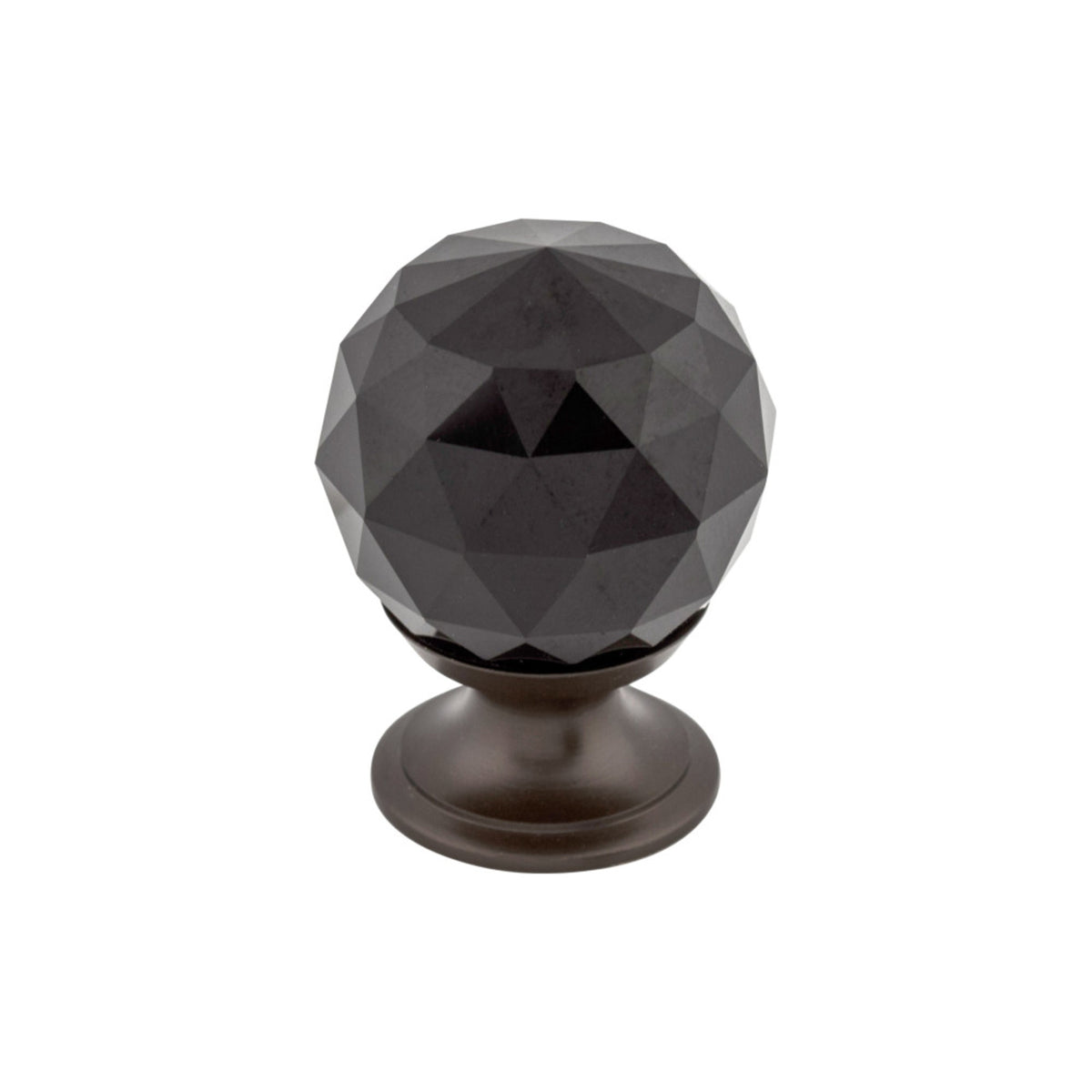 Top Knobs - Black Crystal Round Knobs 1 1/8" Oil Rubbed Bronze
