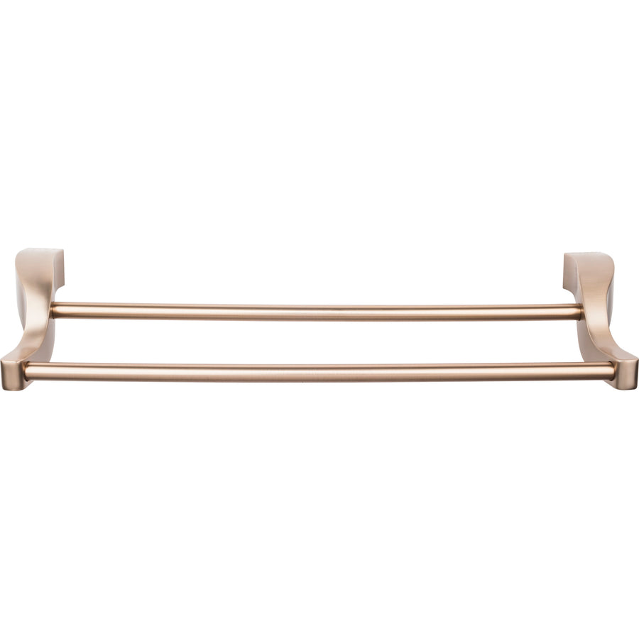 Top Knobs - Aqua Bath Towel Bar Doubles 30" Brushed Bronze