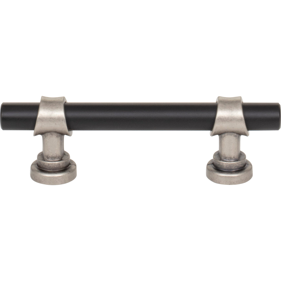 Top Knobs - Bit Bar Pulls (M1197) 3" Flat Black and Pewter Antique